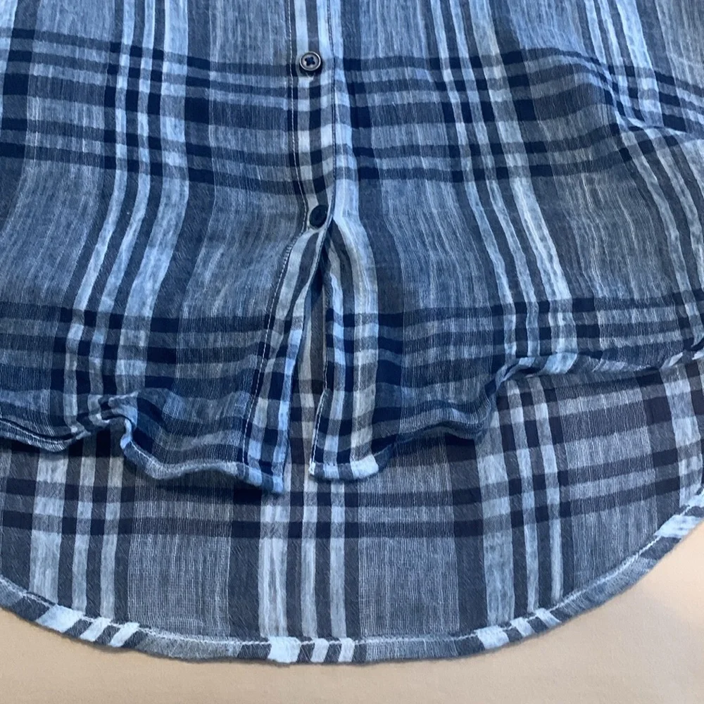 Lucky Brand Blue Plaid Button-Down Shirt Size Small - Picture 13 of 14
